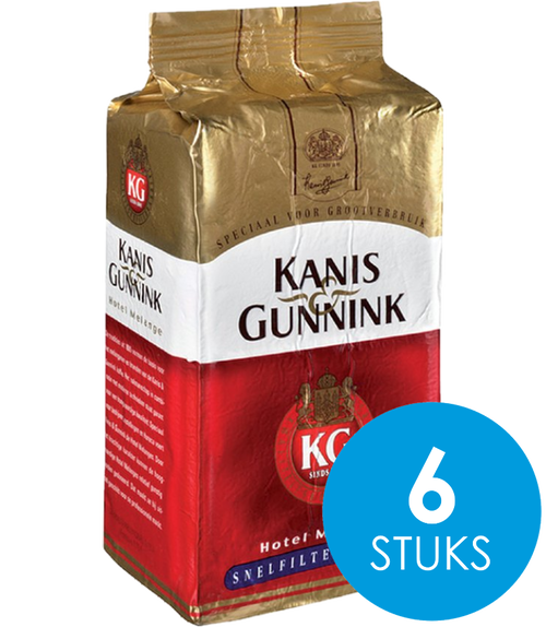 Kanis & Gunnink Koffie Rood Snelfilter 6x1kg