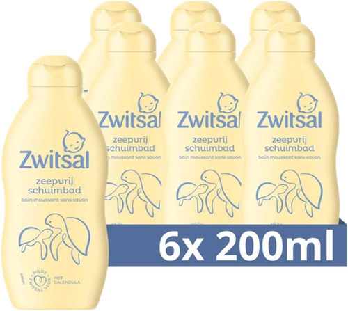 Zwitsal Zeepvrij Schuimbad 6x200ml