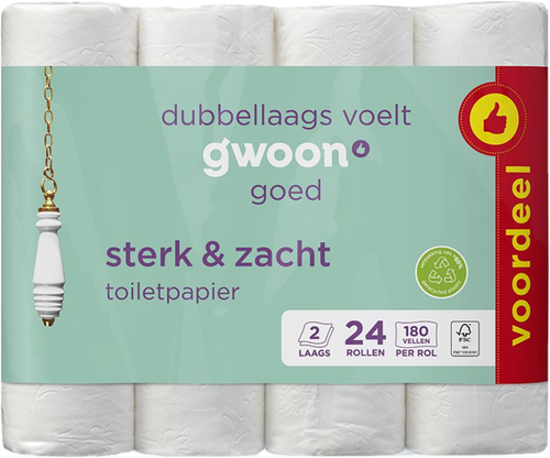 Toiletpapier 2-laags 24 rollen