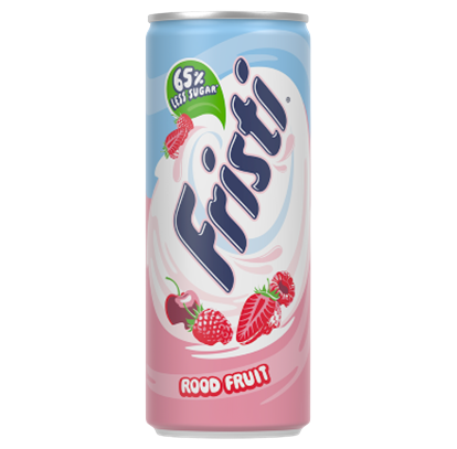 Fristi Rood Fruit 65% less sugar 25cl Blik