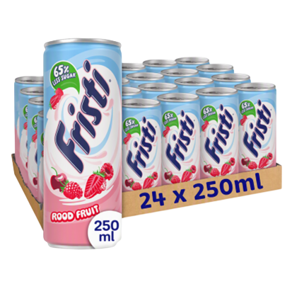 Fristi Rood Fruit less sugar 24x25cl Blik